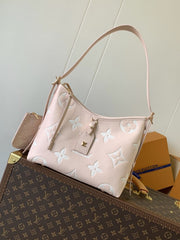 (Pre-Order) Louis Vuitton CarryAll PM – Light Pink Monogram Empreinte Leather (Replica)
