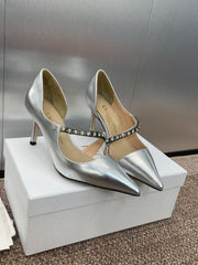 (Pre-Order) Christian Dior-Inspired Rhinestone Strap Heels (Replica)
