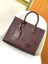 (Pre-Order) Louis Vuitton OnTheGo MM – Burgundy Embossed Monogram (Replica)