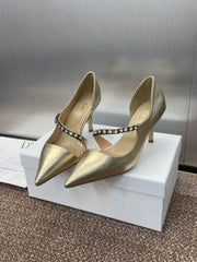 (Pre-Order) Christian Dior-Inspired Rhinestone Strap Heels (Replica)