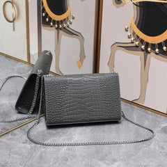 (Pre-order) YSL Kate Medium Tassel Crossbody Bag - Croc-Embossed Leather (Replica)