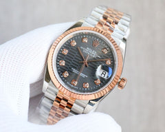 (Pre-Order) Rolex Datejust 36mm – Two-Tone Rose Gold Jubilee Bracelet (Wavy Dials) (Replica)
