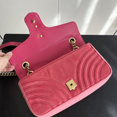 (Pre-Order) Gucci GG MARMONT VELVET MEDIUM SHOULDER BAG (Replica)