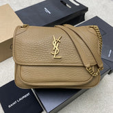 (Pre-Order) YSL Solferino Flap Bag – Beige Pebbled Leather (Replica)