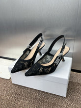 (Pre-Order) Christian Dior-Inspired Embroidered Slingback Heels (Replica)
