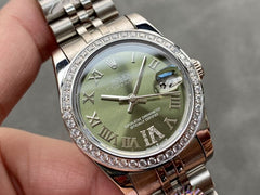 (Pre-Order) Rolex Datejust 31MM – Olive Green Diamond Bezel (Replica)