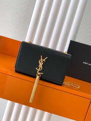 (Pre-Order) YSL Kate Small – Black Smooth Leather (Replica)