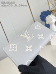 (Pre-Order) Louis Vuitton Grey Monogram Zippy Wallet (Replica)