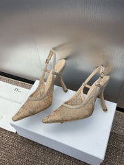 (Pre-Order) Christian Dior-Inspired Mesh Slingback Heels (Replica)