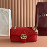 (Pre-Order) Gucci GG Marmont Small Shoulder Bag Red (Replica)