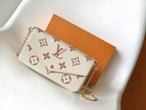 (Pre-Order) Louis Vuitton Félicie Pochette – Cream & Rose Monogram Giant (Replica)