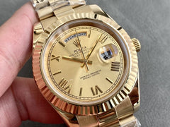 (Pre-Order) Rolex Day-Date – Gold Roman Dial (40mm) (Replica)