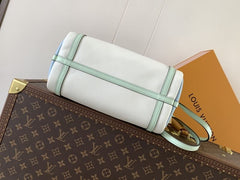 (Pre-Order) Louis Vuitton Urban Masterpiece Express Handbag – Mint Green & White (26CM) (Replica)