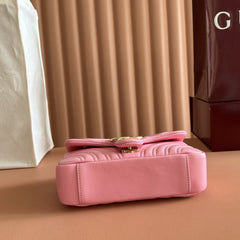 (Pre-Order) Gucci GG Marmont Mini Matelassé Shoulder Bag – Pink (Replica)