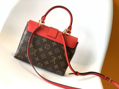 (Pre-Order) Louis Vuitton MyLockMe BB – Monogram Canvas with Red Flap (Replica)