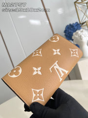 (Pre-Order) LV Inspired Monogram Wallet – Camel & White (Replica)