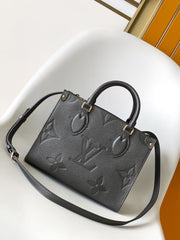 (Pre-Order) Louis Vuitton OnTheGo PM – Black Monogram Empreinte Leather (Replica)