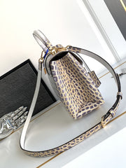 (Pre-Order) Louis Vuitton Rose des Vents – White & Violet Croc-Embossed (Replica)