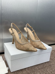 (Pre-Order) Christian Dior-Inspired Mesh Slingback Heels (Replica)