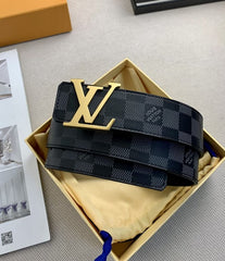 (Pre-Order) Louis Vuitton Damier Graphite LV Initiales Belt (Replica)