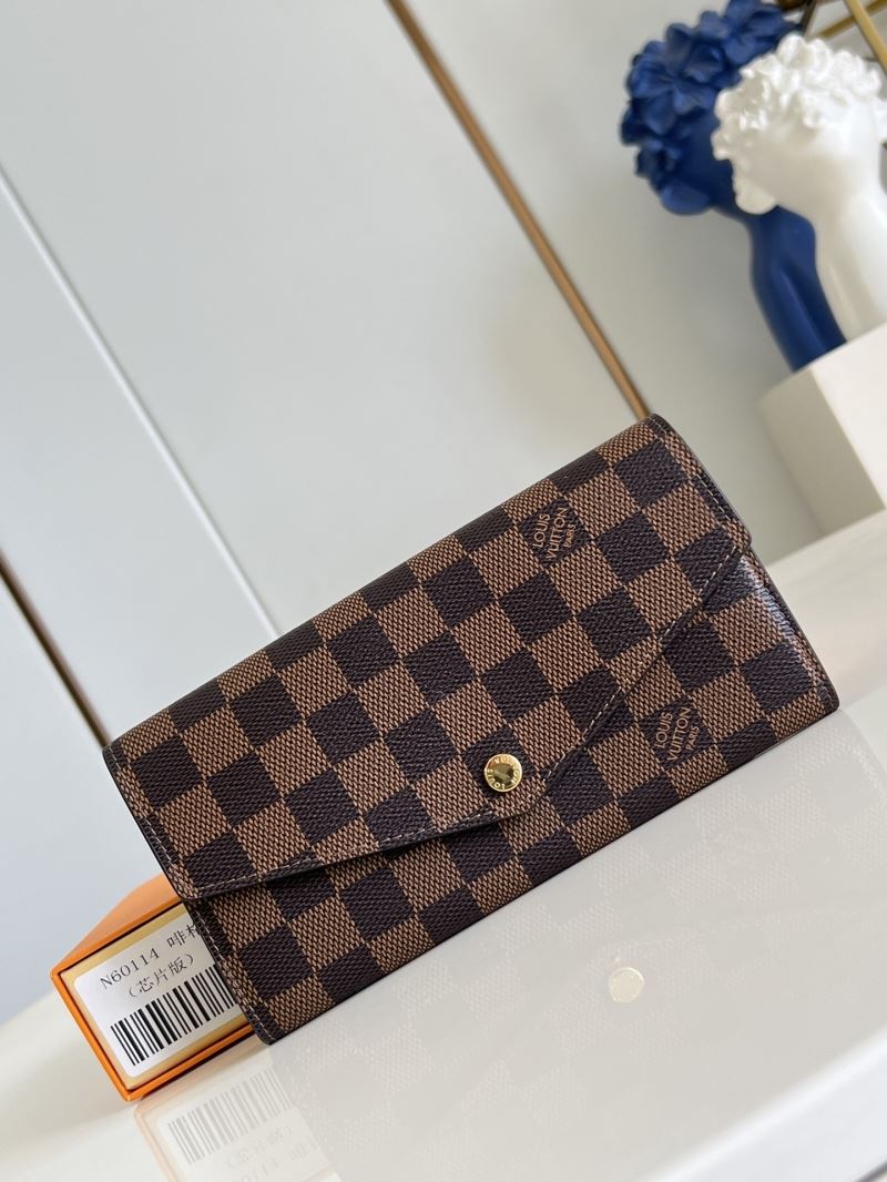 (Pre-Order) Louis Vuitton Damier Ebene Emilie Wallet – Brown (Replica)