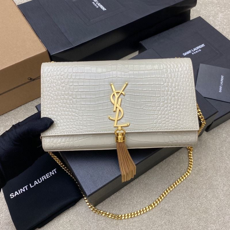 (Pre-Order) YSL Kate Medium Crocodile-Embossed Bag with Tassel (Replica)