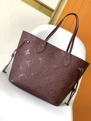 (Pre-Order) Louis Vuitton Neverfull MM – Burgundy Empreinte Leather (Replica)