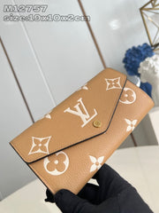(Pre-Order) LV Inspired Monogram Wallet – Camel & White (Replica)