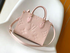 (Pre-Order) Louis Vuitton OnTheGo PM – Light Pink Monogram Empreinte Leather (Replica)