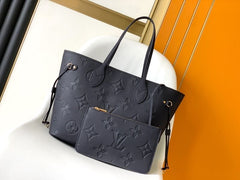 (Pre-Order) Louis Vuitton Neverfull MM – Black Monogram Empreinte (Replica)
