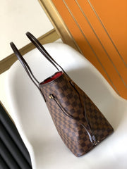 (Pre-Order) Louis Vuitton Neverfull MM Damier Ebene (Red Interior) (Replica)
