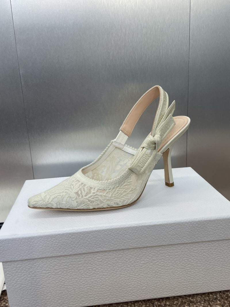 (Pre-Order) Christian Dior-Inspired Embroidered Slingback Heels (Replica)