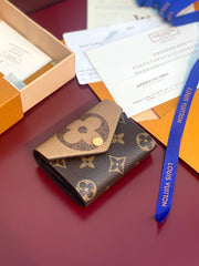 (Pre-Order) Louis Vuitton Monogram Mini Wallet (Beige Flap) (Replica)