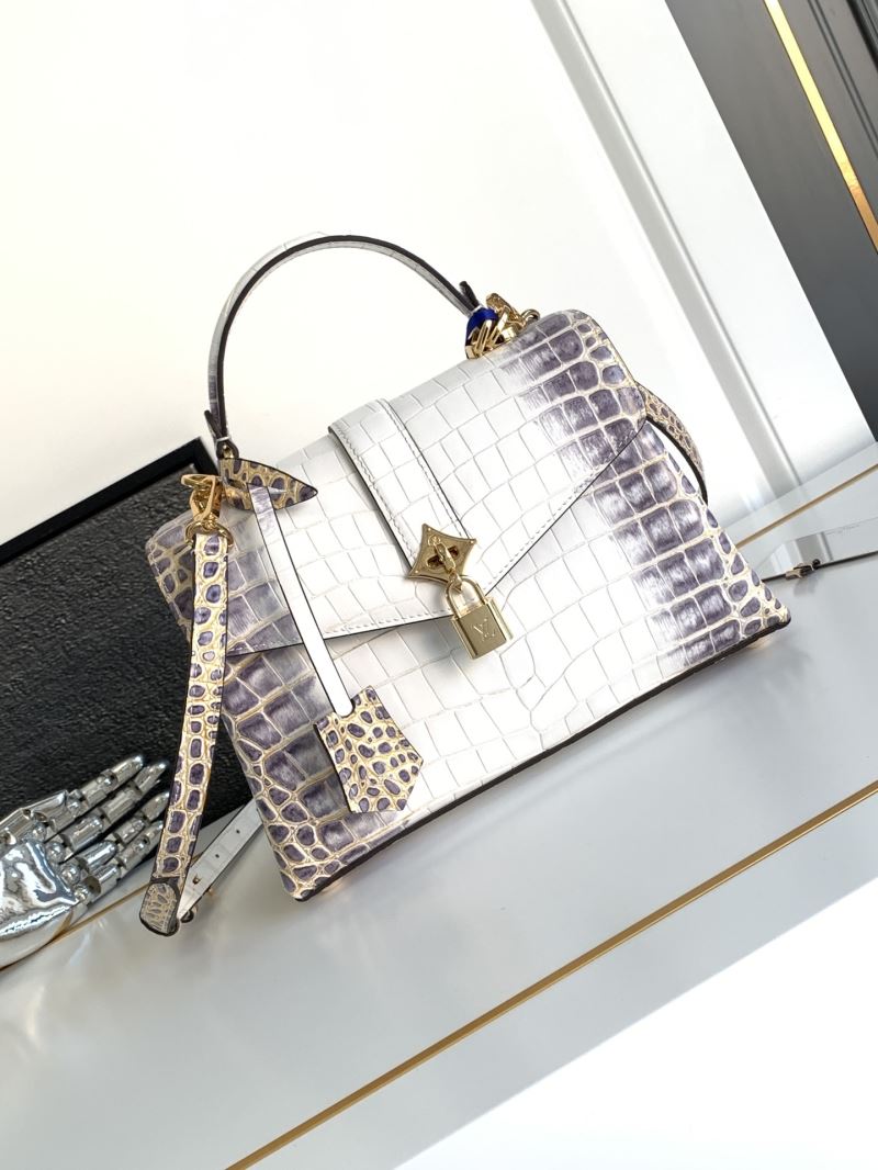 (Pre-Order) Louis Vuitton Rose des Vents – White & Violet Croc-Embossed (Replica)