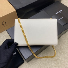 (Pre-Order) YSL Kate Chain Bag – White (20CM) (Replica)