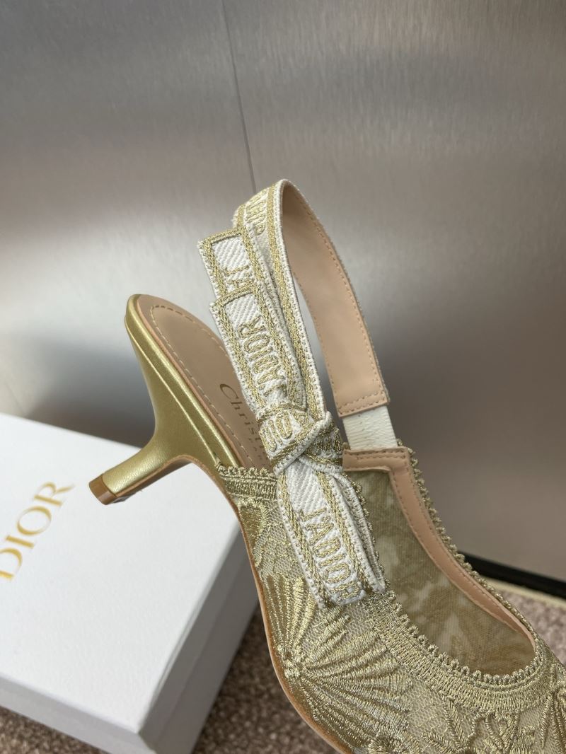 (Pre-Order) Christian Dior-Inspired Embroidered Slingback Heels (Replica)