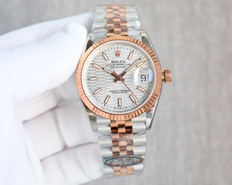 (Pre-Order) Rolex Datejust 36mm – Two-Tone Rose Gold Jubilee Bracelet (Wavy Dials) (Replica)