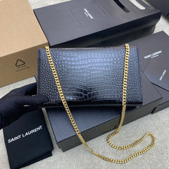 (Pre-Order) YSL Kate Chain Crocodile Leather Crossbody
Bag (Replica)