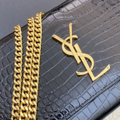 (Pre-Order) YSL Kate Chain Crocodile Leather Crossbody
Bag (Replica)