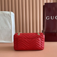 (Pre-Order) Gucci GG Marmont Small Shoulder Bag Red (Replica)