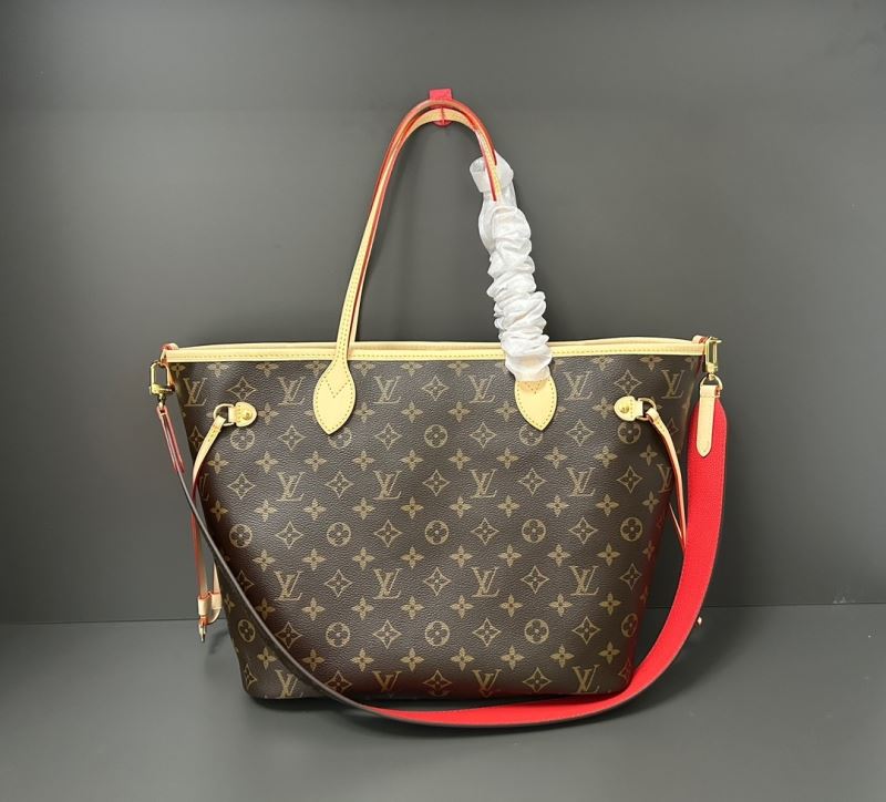 (Pre-Order) Louis Vuitton Neverfull MM with Red Strap (Replica)