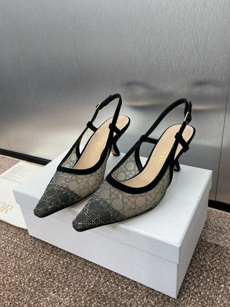 (Pre-Order) Christian Dior-Inspired Mesh Slingback Heels (Replica)