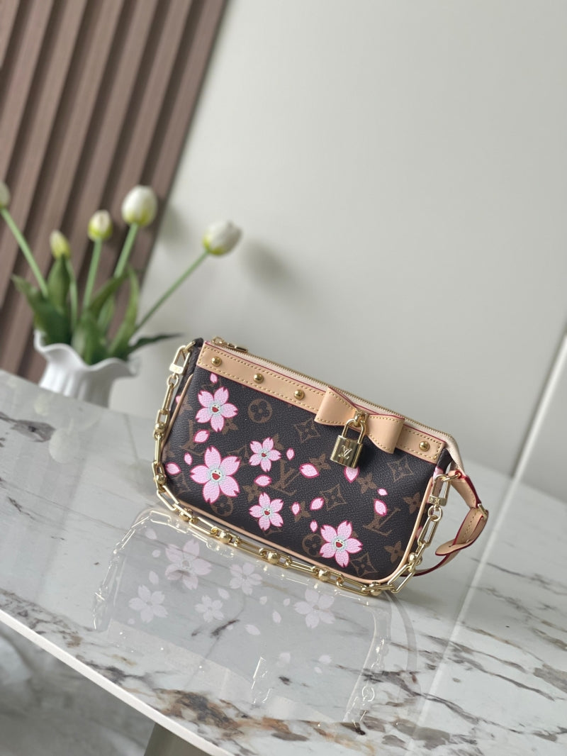 (Pre-Order) Louis Vuitton Cherry Blossom Pochette – Monogram Canvas (Replica)