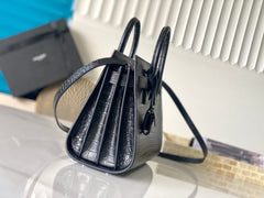 (Pre-Order) Saint Laurent Sac de Jour - Black Crocodile Embossed (26CM) (Replica)