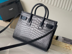 (Pre-Order) Saint Laurent Sac de Jour - Black Crocodile Embossed (26CM) (Replica)