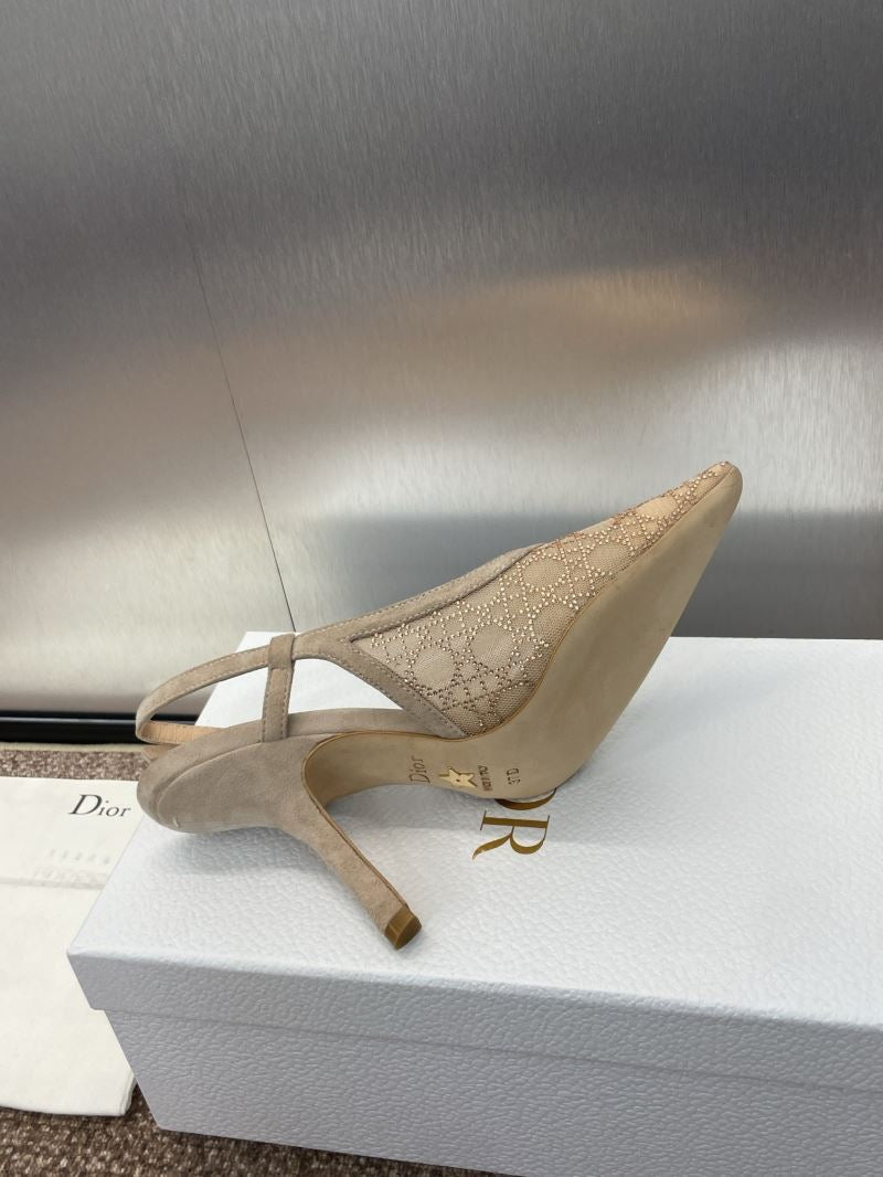 (Pre-Order) Christian Dior-Inspired Mesh Slingback Heels (Replica)