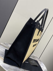 (Pre-Order) Saint Laurent Rive Gauche Straw & Canvas Tote (48CM) (Replica)