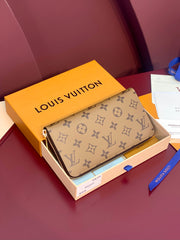 (Pre-Order) Louis Vuitton Beige Monogram Zippy Wallet (Replica)