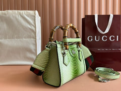 (Pre-Order) Gucci Bamboo-Handled Mini Tote In Python Elegance (Replica)