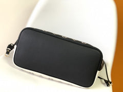 (Pre-Order) Louis Vuitton Neverfull MM – Black Monogram with Pink Tag (Replica)